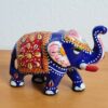 Kit 6 mini elefantes em metal técnica cloisonné para presentear