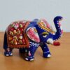Kit 6 mini elefantes em metal técnica cloisonné para presentear