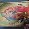 Folha laminada dourada para enquadrar e pendurar Radha e Krishna II 30x21 cm