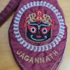 Bolsinha de Japamala estampa bordada de Jagannath vinho