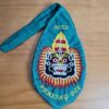 Japamala Bead Bag estampa bordada de Narasimha cor verde