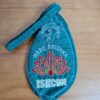 Japamala Bead Bag estampa bordada de Narasimha verde