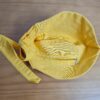 Bolsinha de Japamala estampa bordada de Krishna tocando flauta amarelo