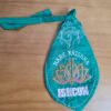 Bolsinha de Japamala estampa bordada de Jagannath verde