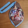 Bolsa de contas de japamala, com abertura padrão, para guardar o objeto sagrado., estampa de Radha & Krishna