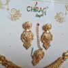 Conjunto completo de semi joia clássica indiana dourado