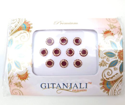 Bindi indiano adesivo para colar entre as sombrancelhas 10 pontos vermelhos