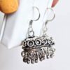 20240103_124649 Brinco indiano design Jhumka circle prateado com guizos