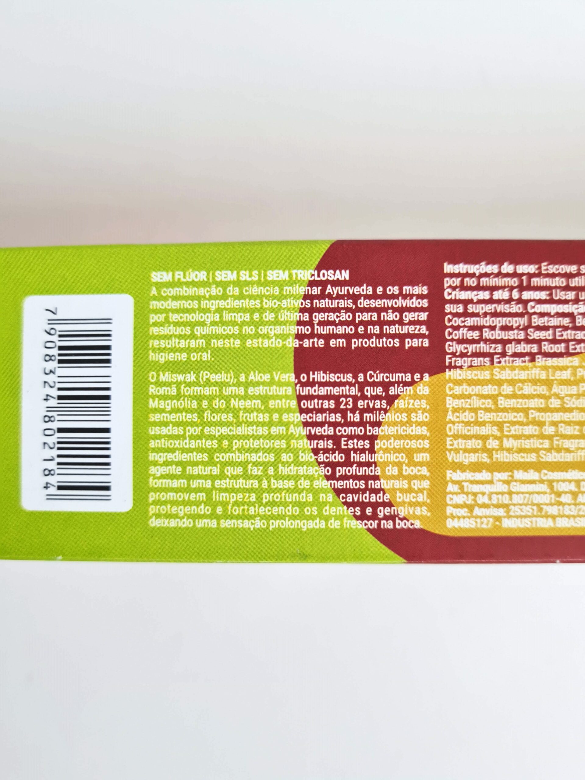 Creme Dental AYURVÈDIKA sabor Wild Mint sem flúor 100g
