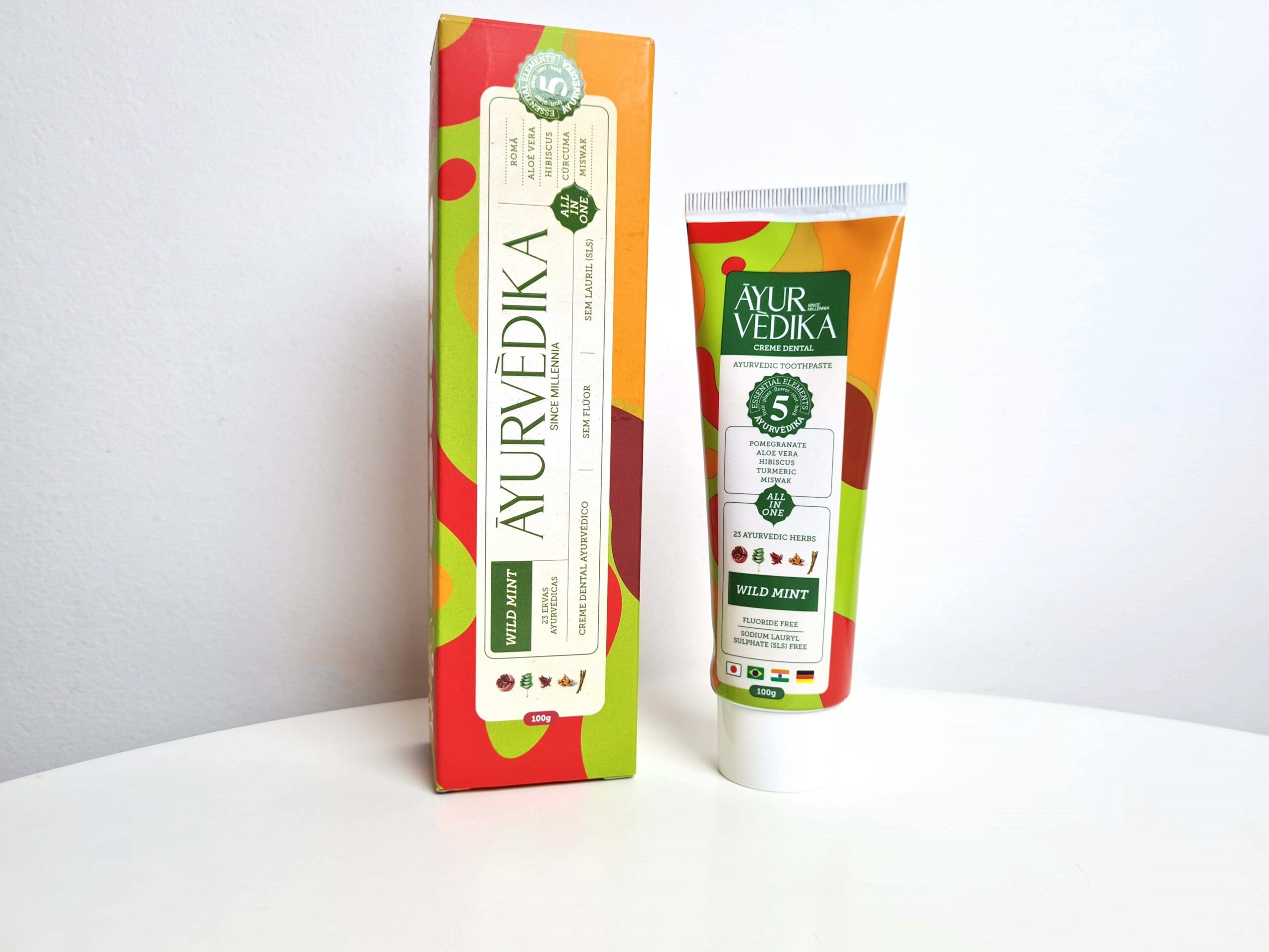 Creme Dental AYURVÈDIKA sabor Wild Mint sem flúor 100g