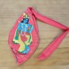 Bolsinha de Japamala estampa bordada de Krishna tocando flauta