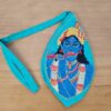 Bolsinha de Japamala estampa bordada de Krishna verde