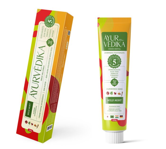 Creme Dental AYURVÈDIKA sabor Wild Mint sem flúor 100g