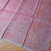 Echarpe indiana algodão com viscose estampa floral vermelho e tons claros