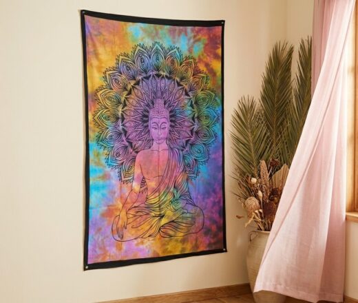 Painel de tecido Buda colorido 110cm