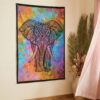 Painel de tecido Elefante Indiano colorido 110cm