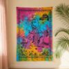 Painel de tecido Hanuman colorido 110cm