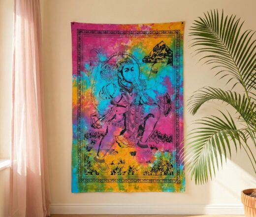 Painel de tecido Hanuman colorido 110cm