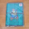 Caderno artesanal indiano estampa de Ganesha 20x15cm verde