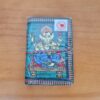 Caderno artesanal indiano estampa de Ganesha 13x8cm verde