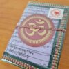 Caderno indiano artesanal estampa de OM 13x8cm lilás