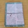 Caderno indiano artesanal estampa de elefante rosa claro 20x15cm