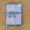 Caderno indiano artesanal estampa de elefante rosa claro 18x13cm