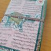 Caderno indiano artesanal estampa de elefante rosa claro 18x13cm