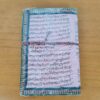 Caderno indiano artesanal estampa de elefante rosa claro 15x10cm
