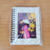 Caderno artesanal estampa vietnamita com apliques na capa 15x10