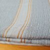 Sari indiano viscose com estampa étnica cinza azulado com dourado