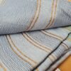 Sari indiano viscose com estampa étnica cinza azulado com dourado