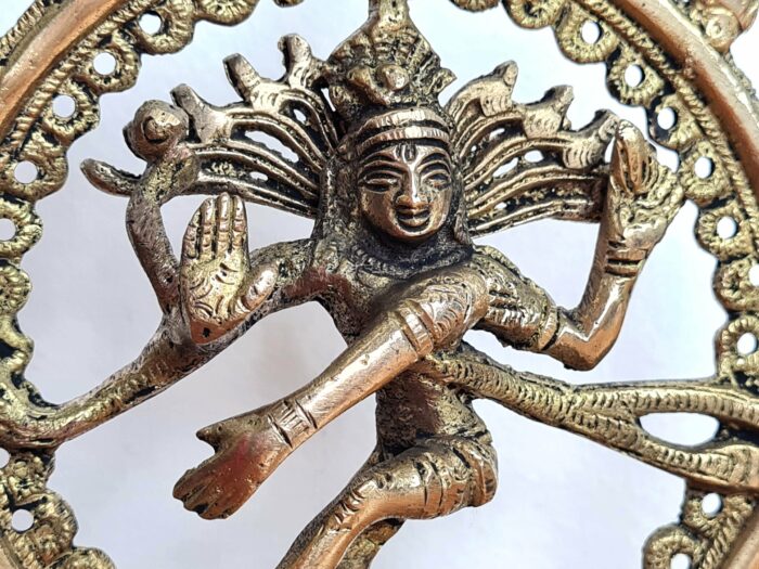 Estátua do Deus Shiva Nataraja em brass 16cm