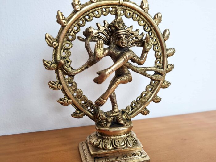 Estátua do Deus Shiva Nataraja em brass 16cm