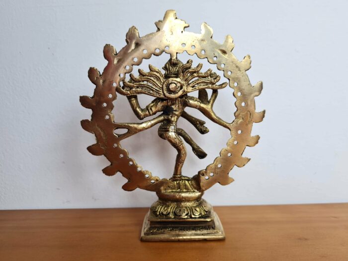 Estátua do Deus Shiva Nataraja em brass 16cm