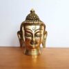 Estátua Cabeça de Buda indiano de metal brass 11cm