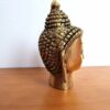 Estátua Cabeça de Buda indiano de metal brass 11cm