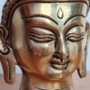Estátua Cabeça de Buda indiano de metal brass 11cm