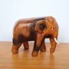 Elefante decorativo médio de madeira clássico 11cm