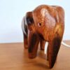 Elefante decorativo médio de madeira clássico 11cm