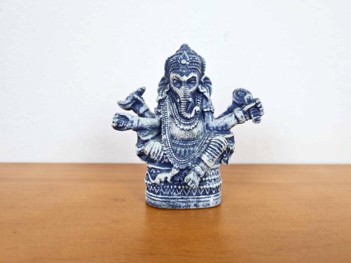 Estátua de Ganesha de pedra cor azul 8cm