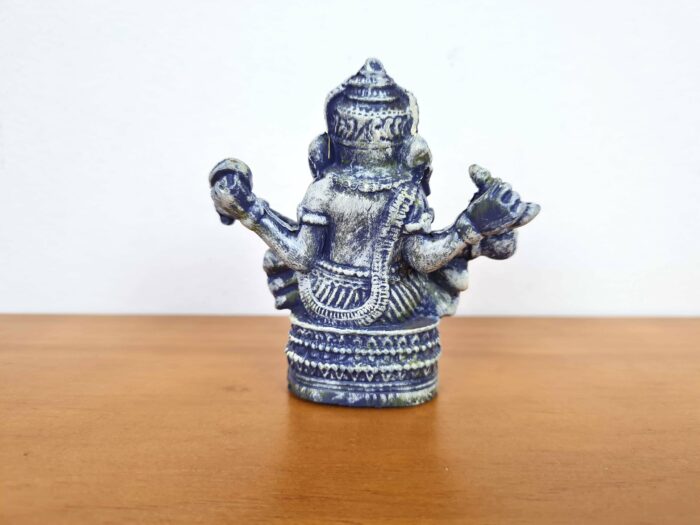 Estátua de Ganesha de pedra cor azul 8cm