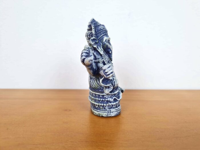 Estátua de Ganesha de pedra cor azul 8cm
