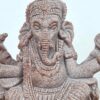 Estátua de Ganesha de pedra cor rosé 8cm