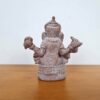 Estátua de Ganesha de pedra cor rosé 8cm