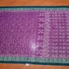 Sari indiano com estampa de arabescos Tie Dye fucsia e verde