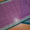 Sari indiano com estampa de arabescos Tie Dye fucsia e verde