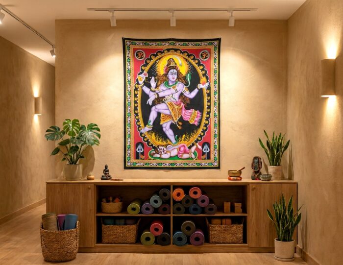 Painel grande clássico de deidade hindu - Shiva Nataraja