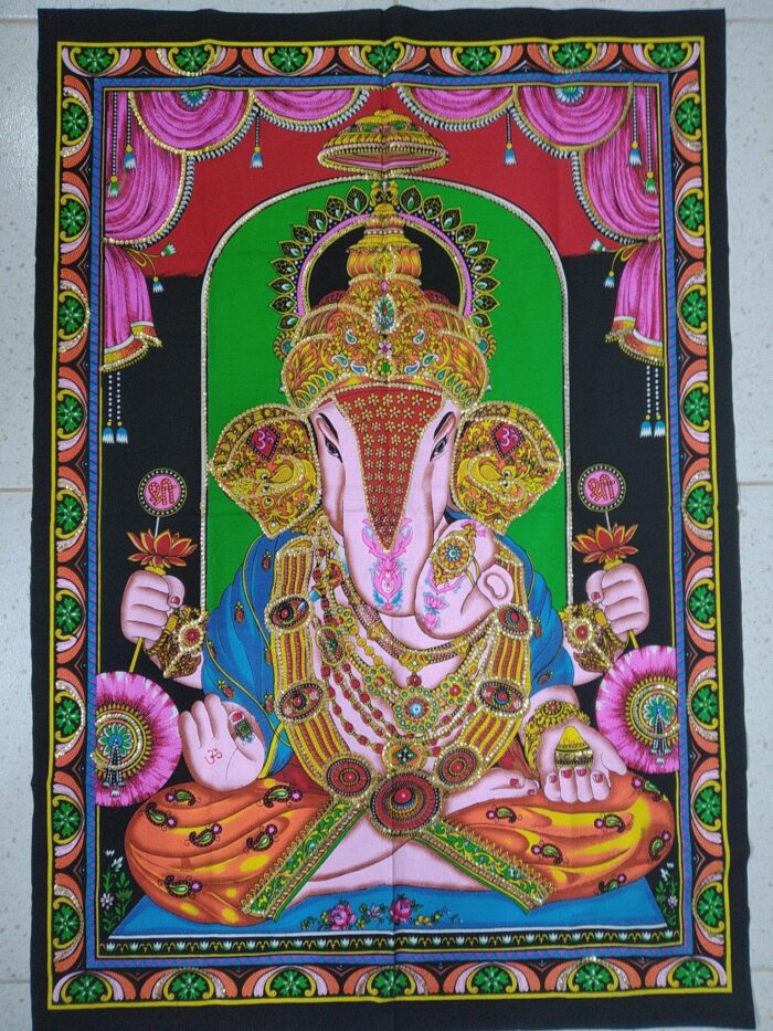 Painel grande clássico de deidade hindu Ganesha III