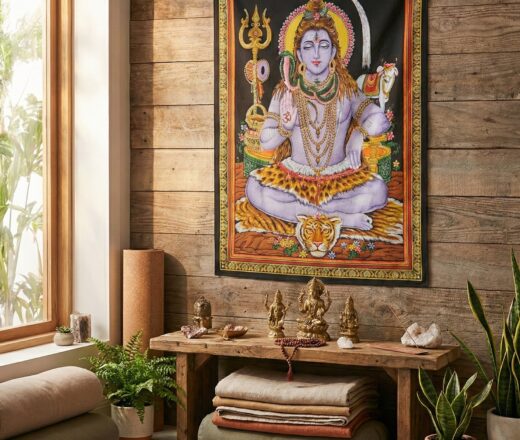 Painel grande clássico de deidade hindu Shiva